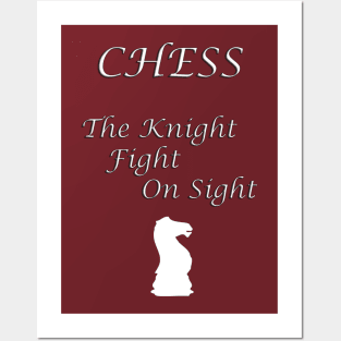 Chess Slogan - The Knight Posters and Art